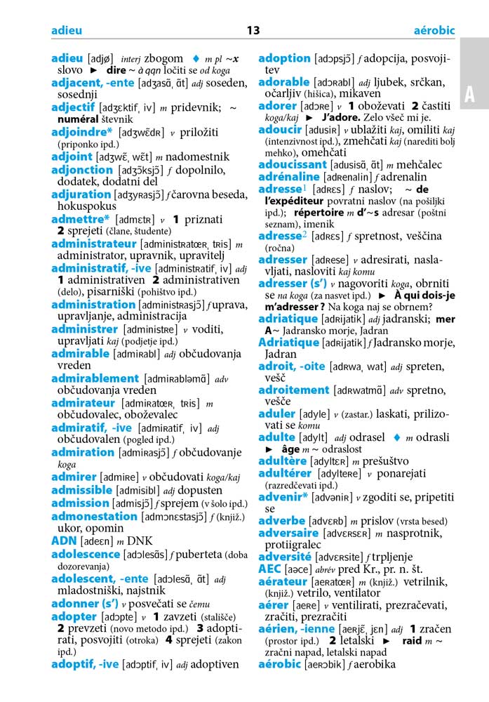 Francosko-slovenski in slovensko-francoski spretni slovar